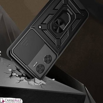 5in1 smūgiams atsparus dėklas su žiedu ir kameros apsauga (Motorola Moto E22/E22I)
